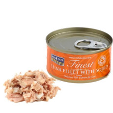 Fish4Cats Finest Tuna Fillet With Squid Cat Can Food 吞拿魚及魷魚貓罐頭 70g 